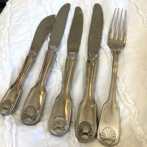 Reed & Barton 18/10 colonial shell pattern heavy stainless. Quality flatware